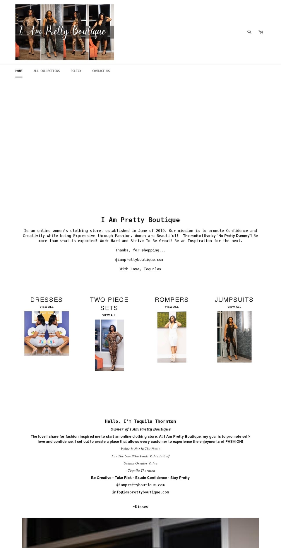 iamprettyboutique.com shopify website screenshot