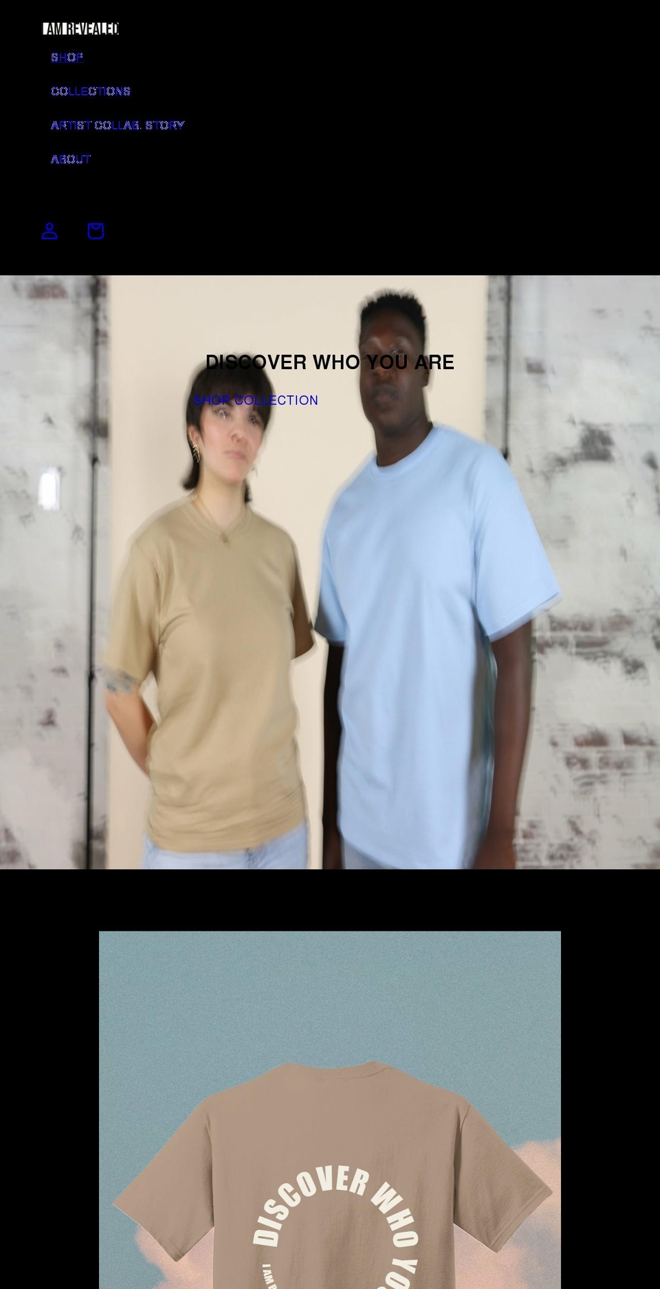 iamrevealed.com shopify website screenshot