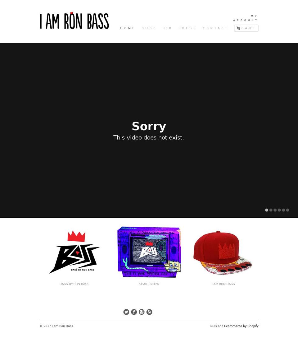 iamronbass.com shopify website screenshot