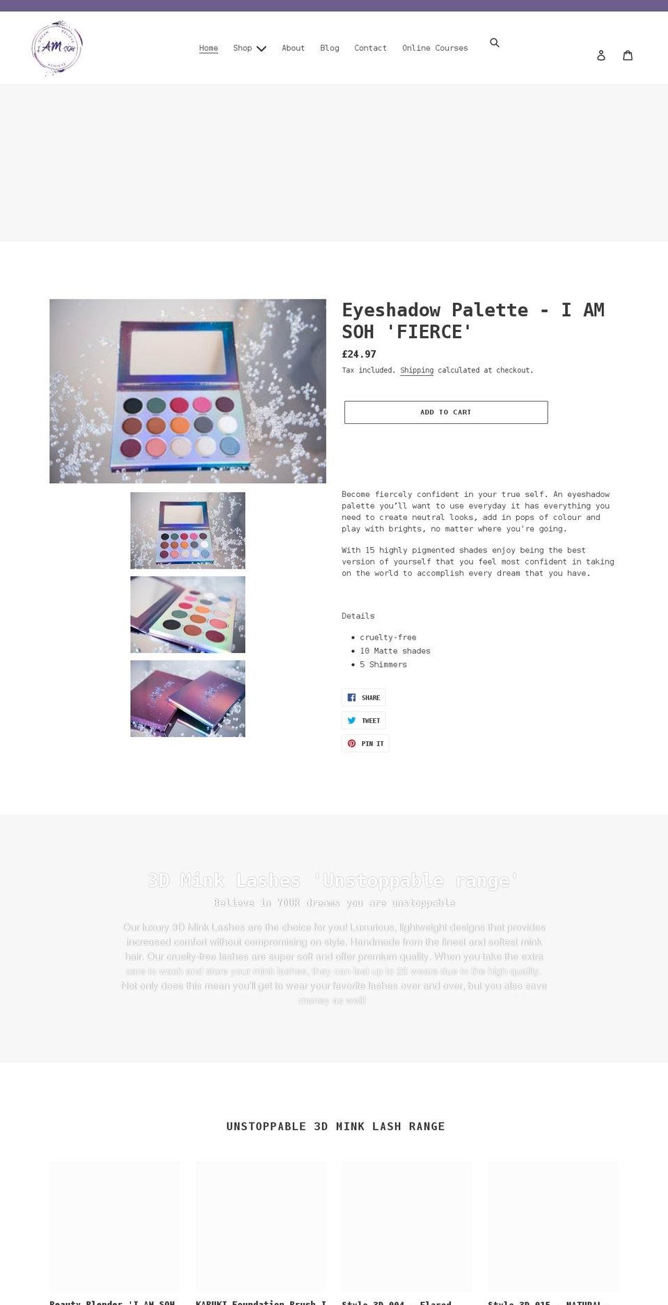 iamsoh.com shopify website screenshot