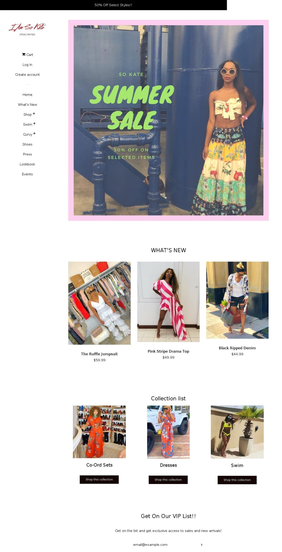 iamsokate.com — Shopify storefront screenshot
