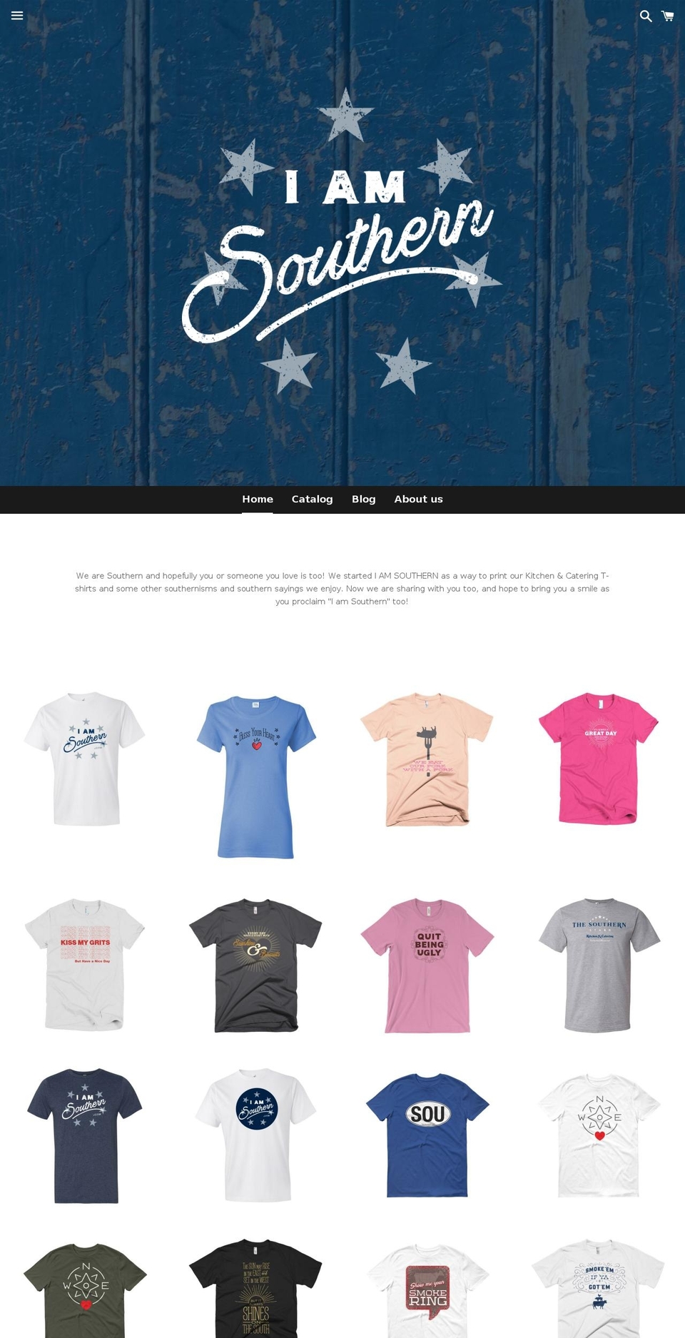iamsouthern.com — Shopify storefront screenshot