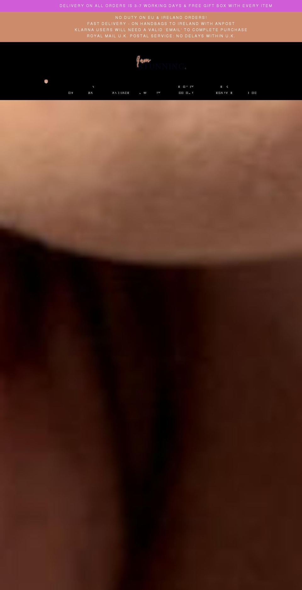 iamstunning.co.uk shopify website screenshot