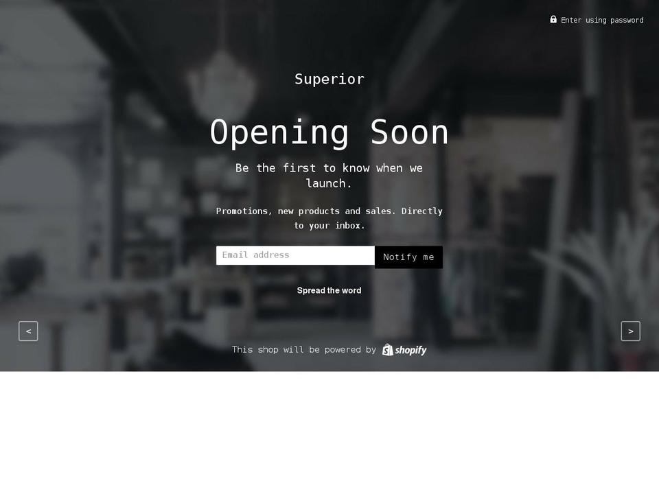 iamsuperior.com shopify website screenshot