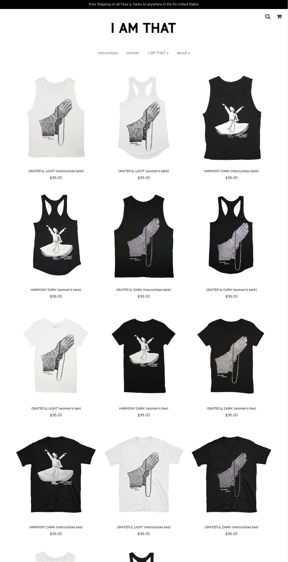 iamthatclothing.com shopify website screenshot