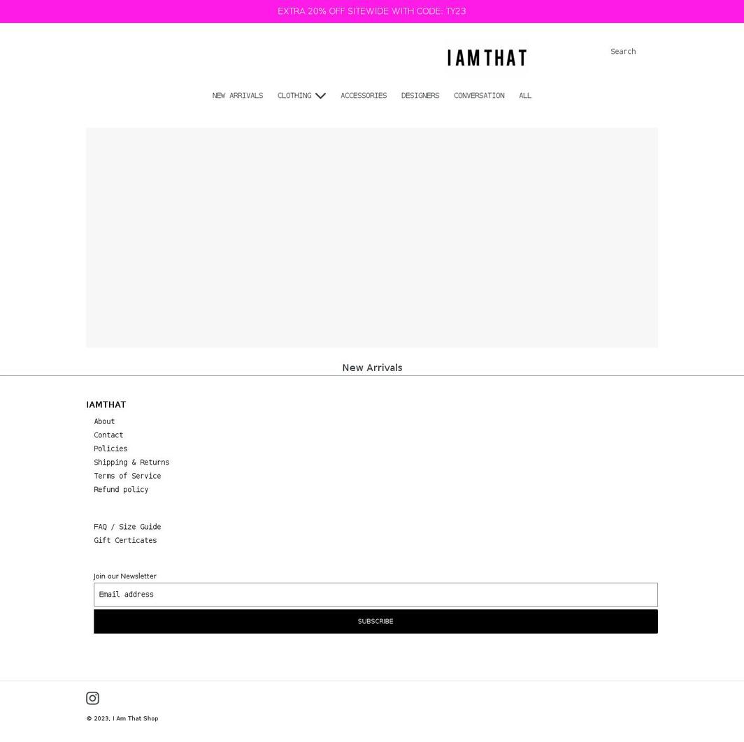 iamthatshop.com shopify website screenshot