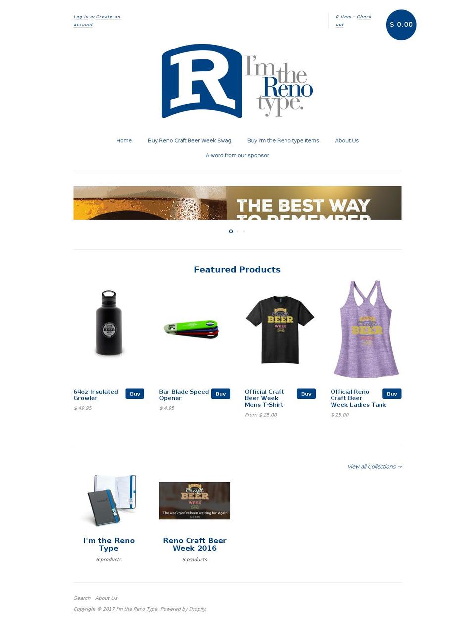 iamtherenotype.com shopify website screenshot