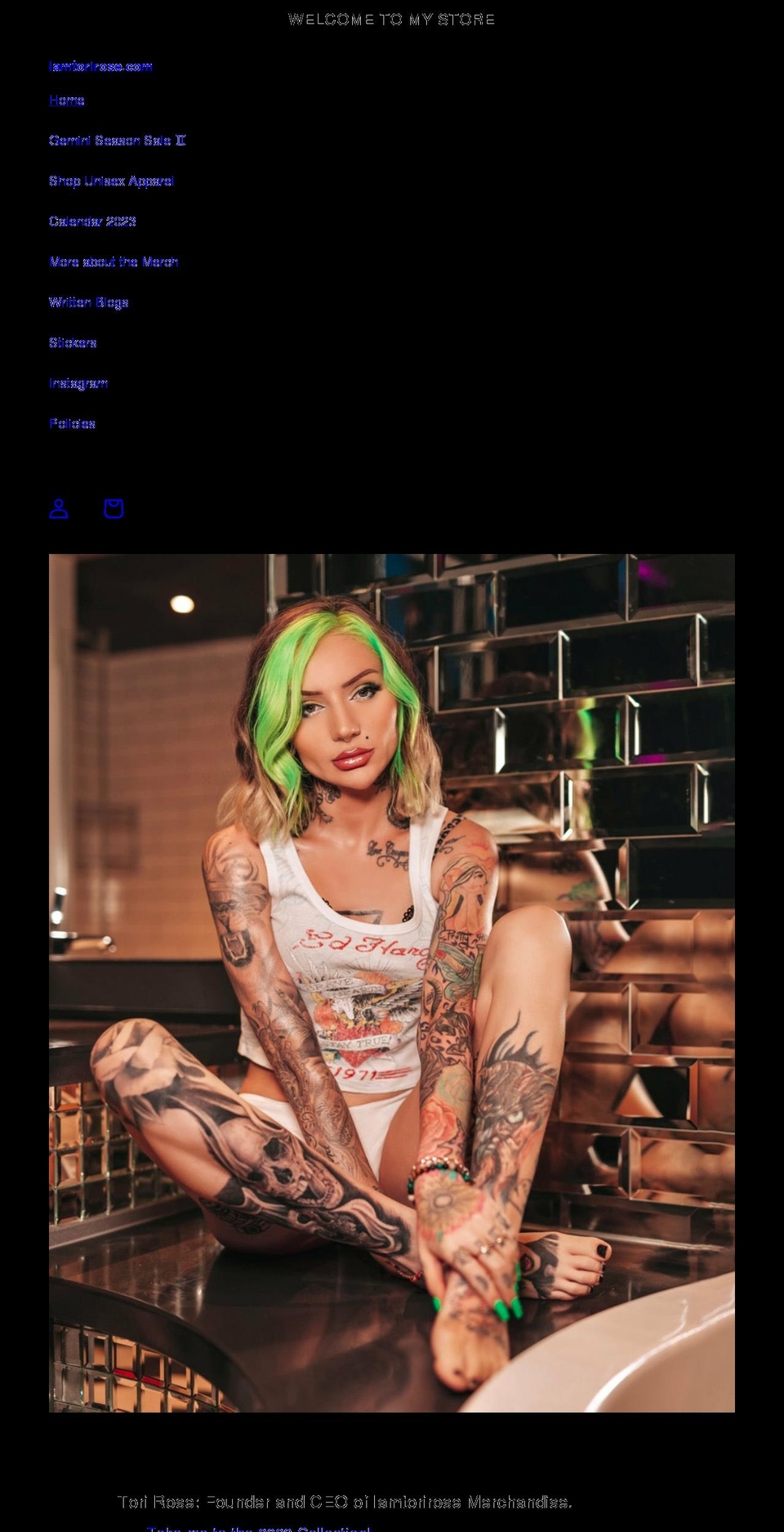 iamtorirose.com shopify website screenshot
