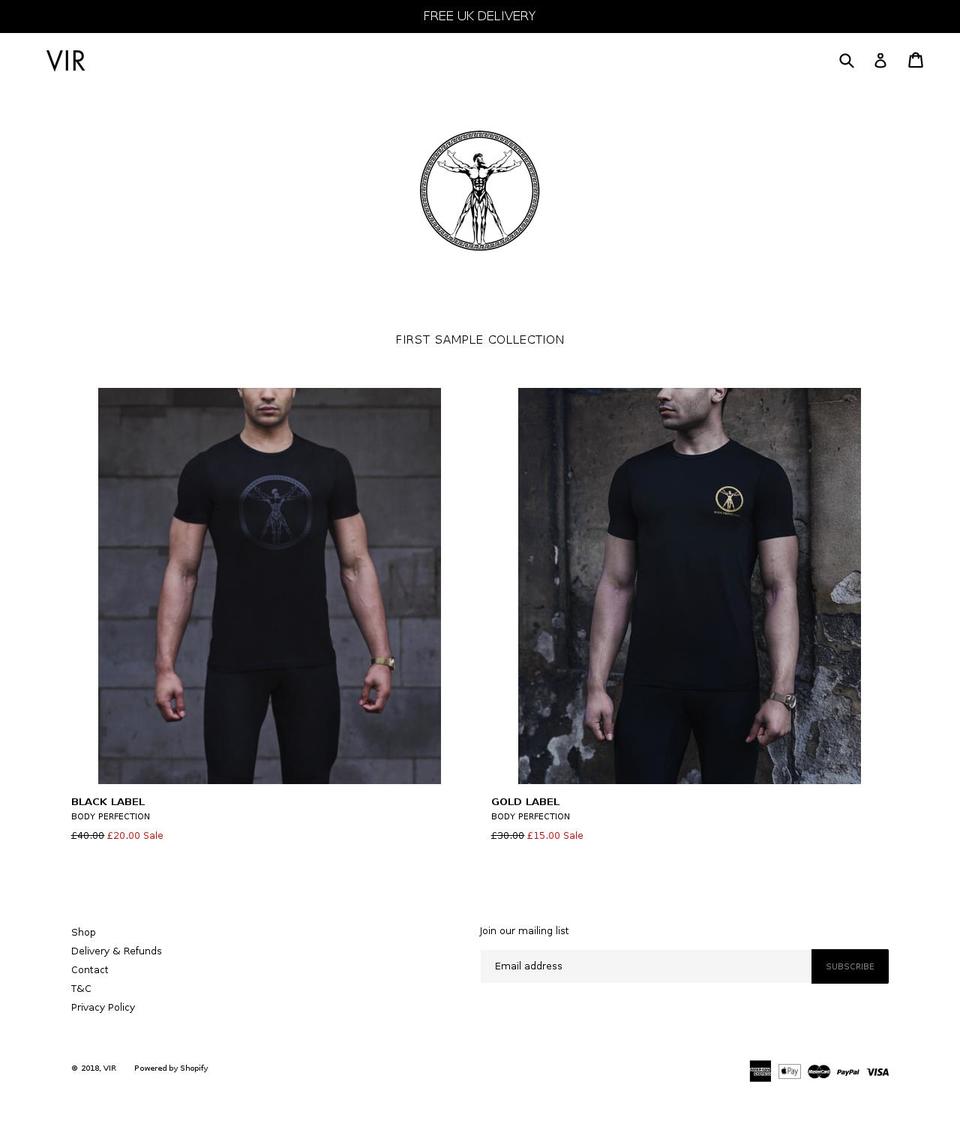 iamvir.com — Shopify storefront screenshot