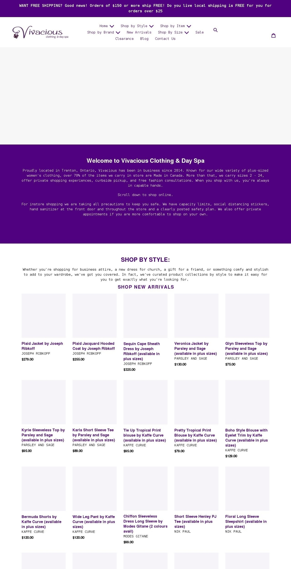 iamvivacious.com shopify website screenshot