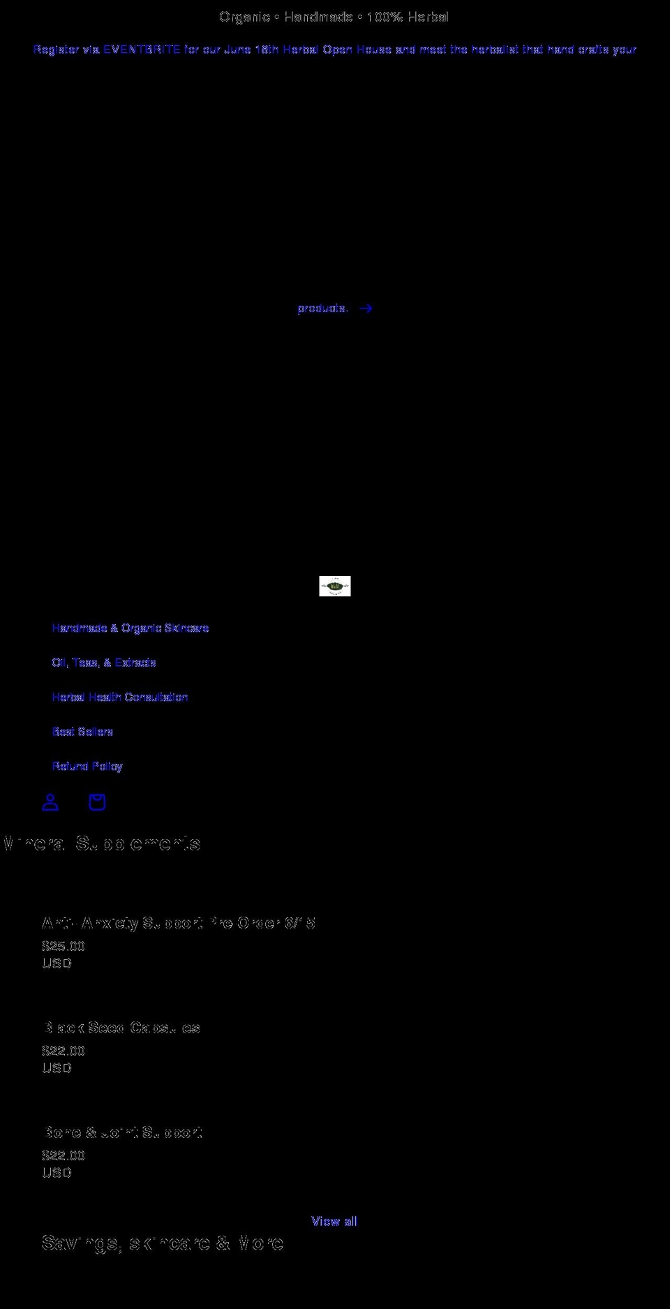 iamwellholistics.com — Shopify storefront screenshot