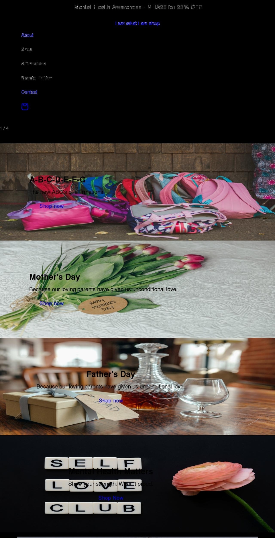 iamwhatiamshop.com shopify website screenshot