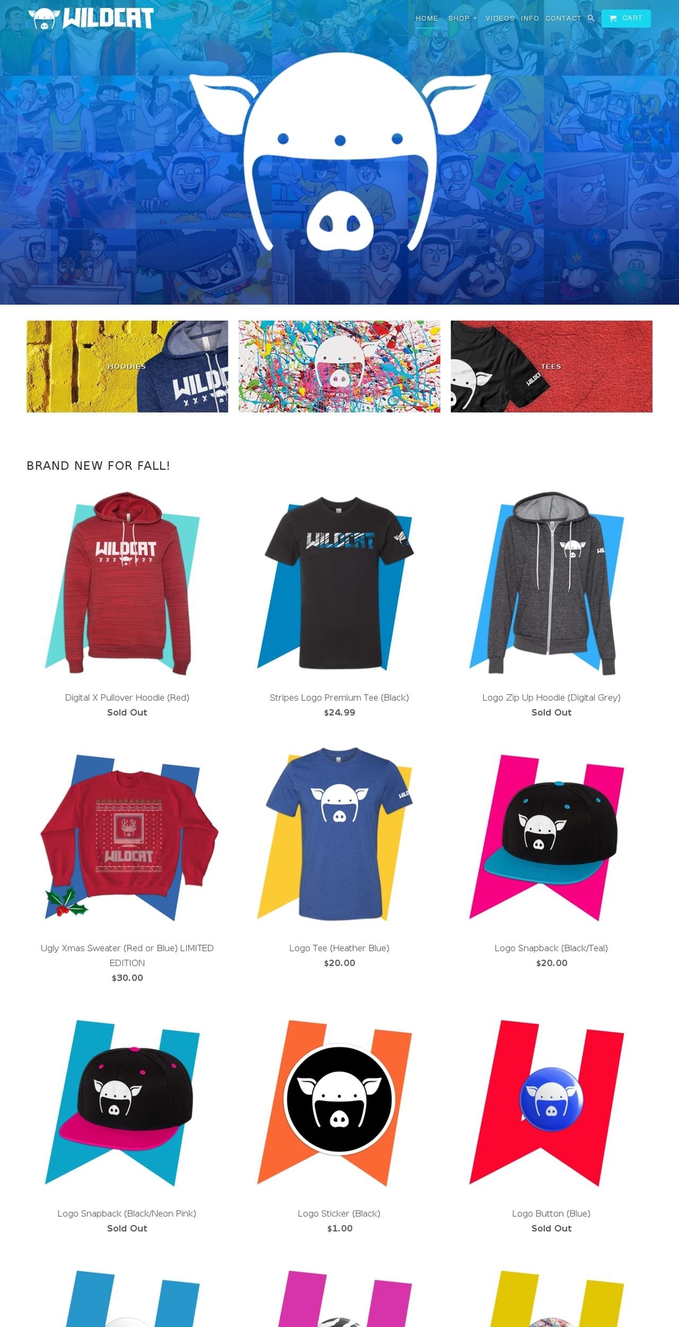 iamwildcat.org shopify website screenshot