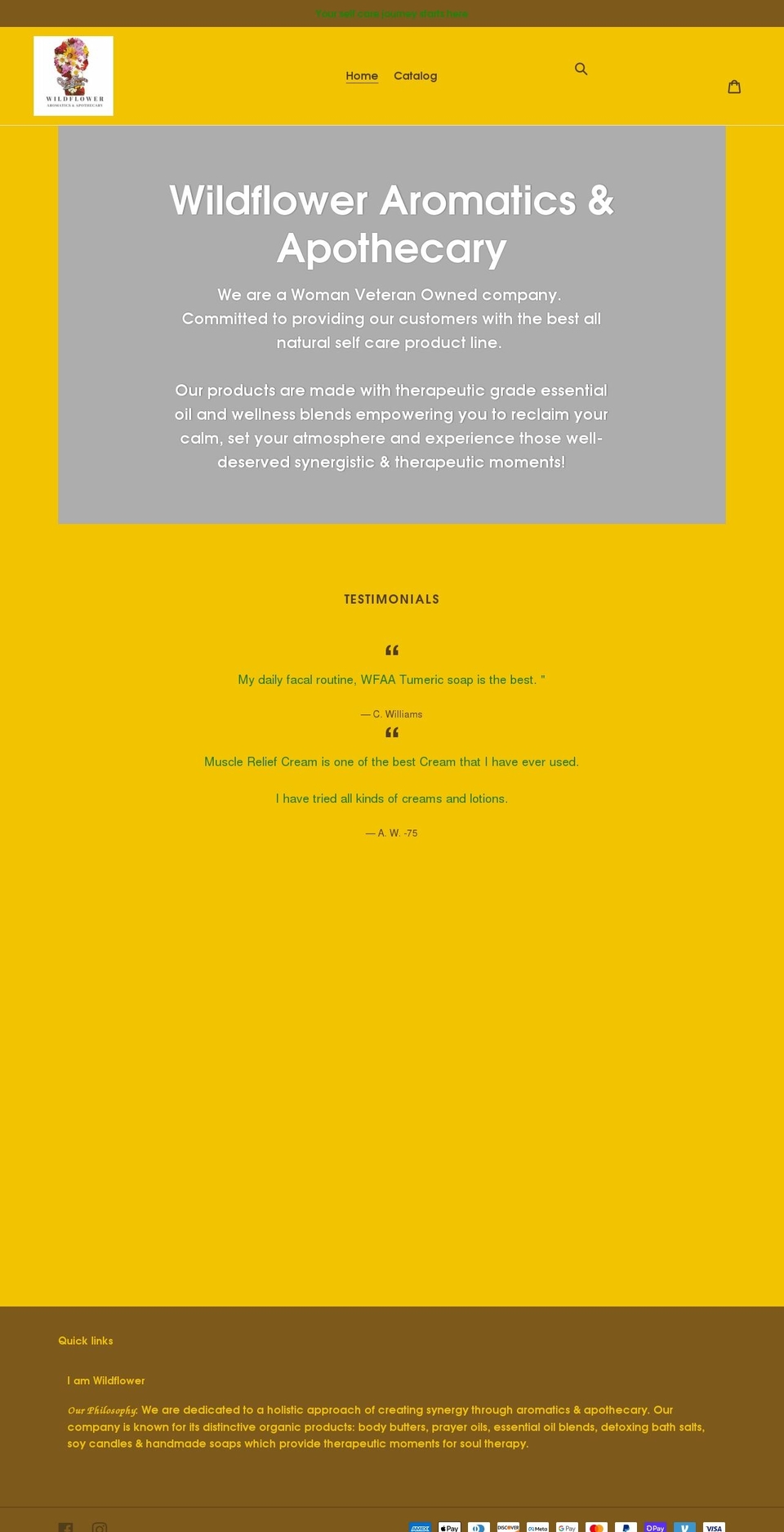 iamwildflower.com shopify website screenshot