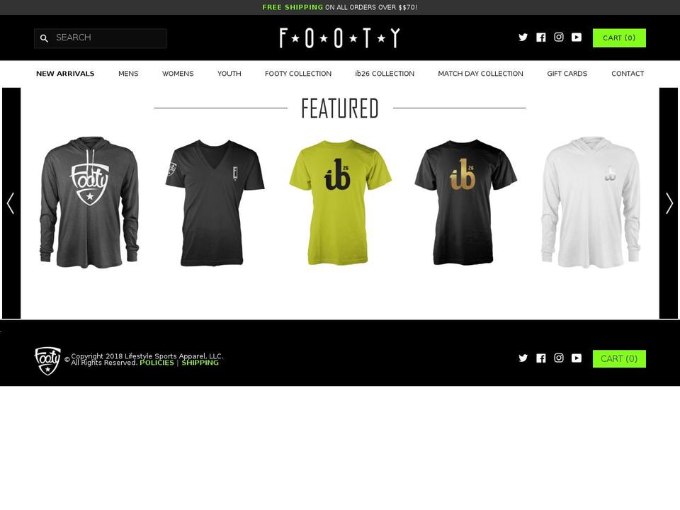 Footy | 1.0.0 Shopify theme site example ianbennett26.com