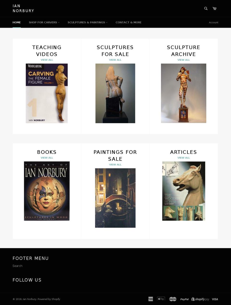 iannorbury.com shopify website screenshot