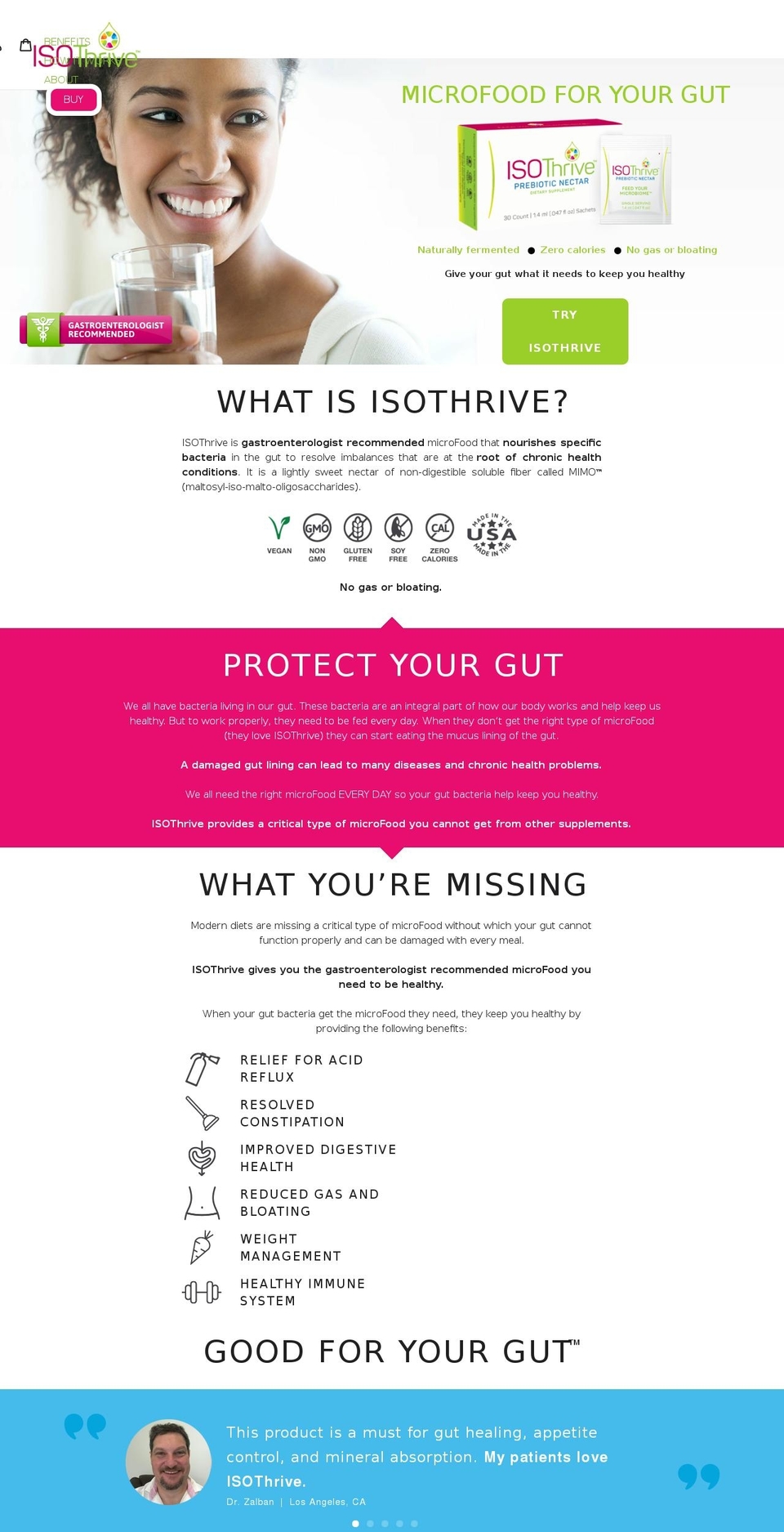 ISOThrive Debut Shopify theme site example iaothrive.com