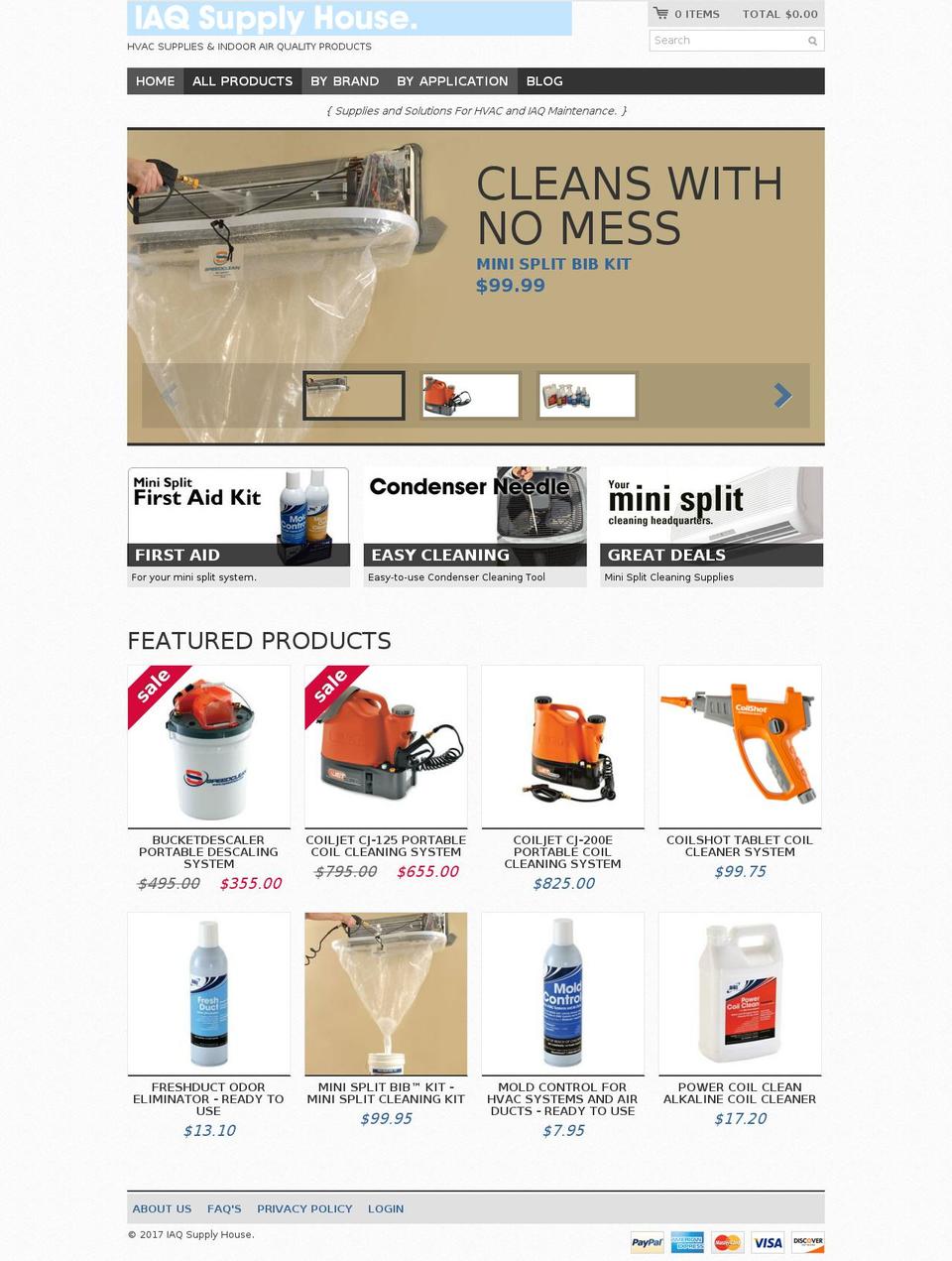 iaqsupplyhouse.com shopify website screenshot