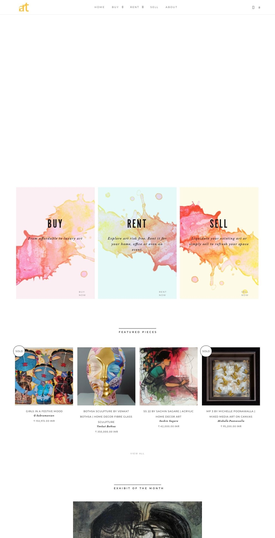 iart-theme Shopify theme site example iartgallery.in