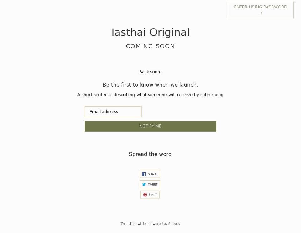 iasthaioriginal.co.uk shopify website screenshot