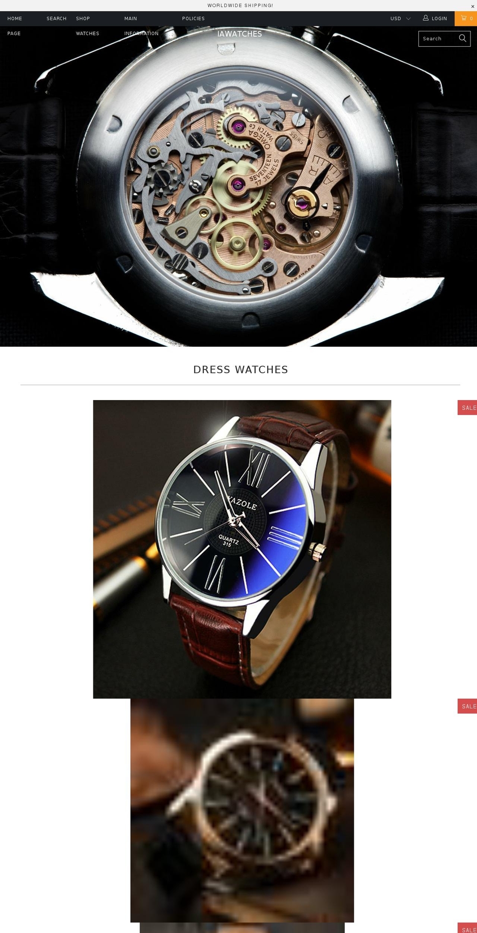 iawatches.com — Shopify storefront screenshot