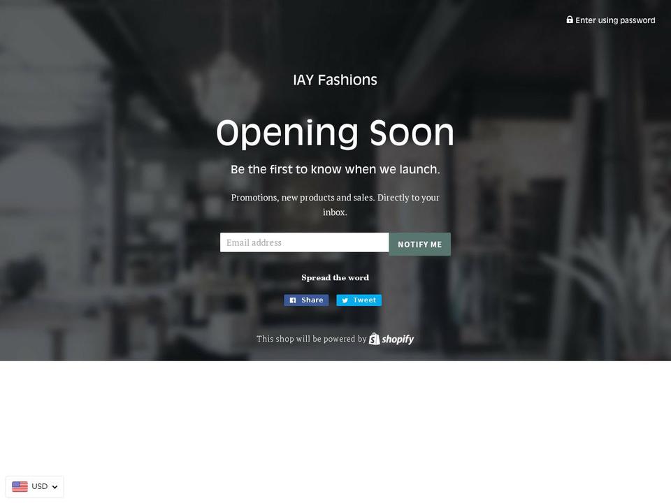 iayfashions.com — Shopify storefront screenshot