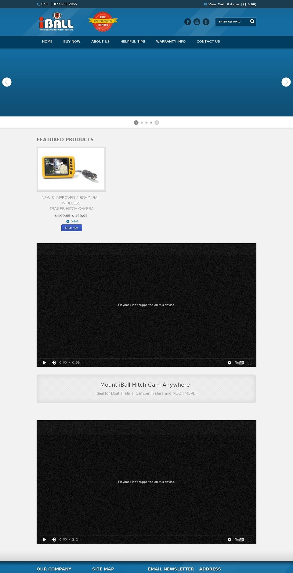 iballtrailer.com shopify website screenshot