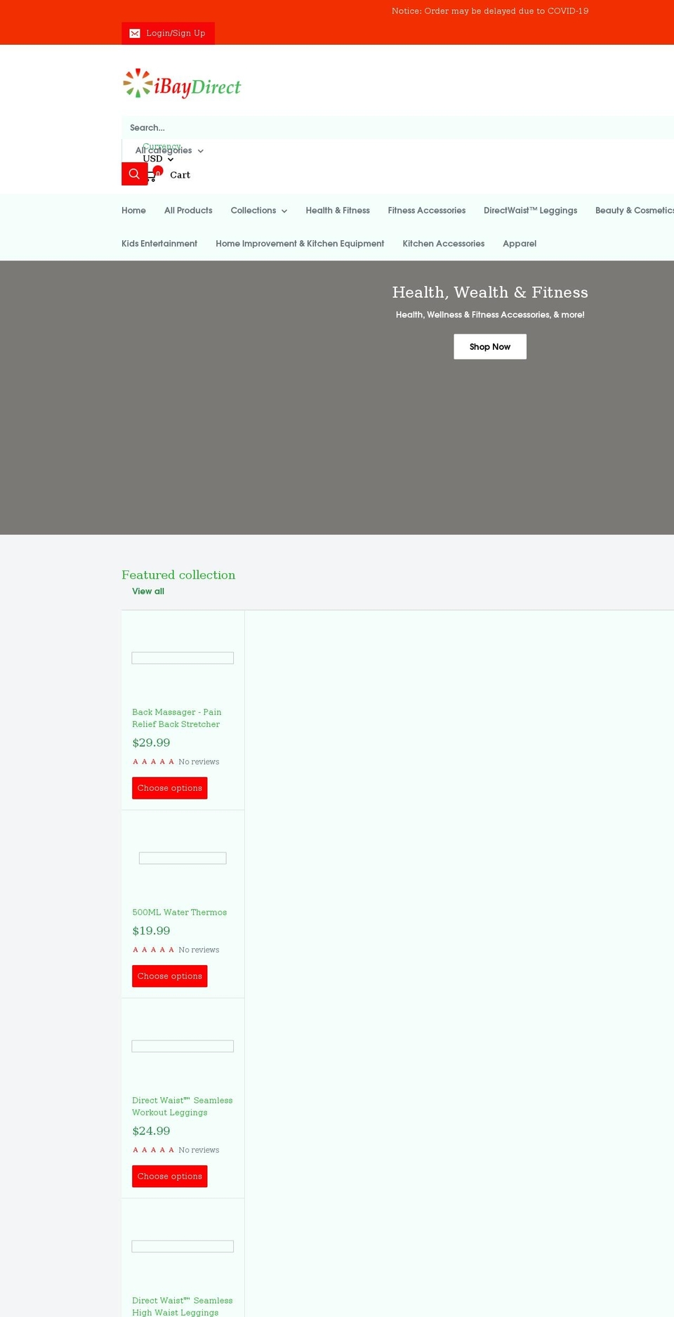 ibaydirect.com shopify website screenshot