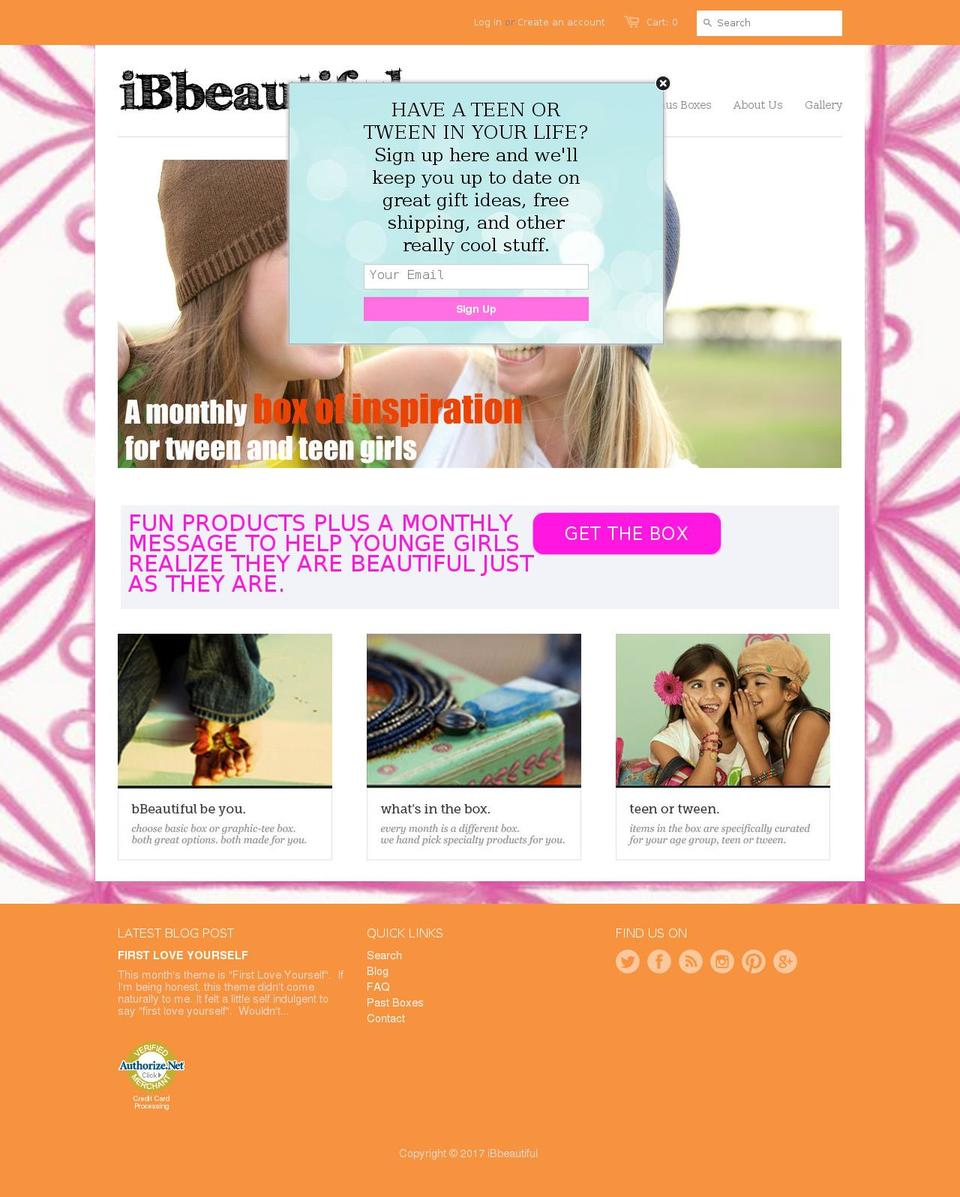 ibbeautiful.com shopify website screenshot