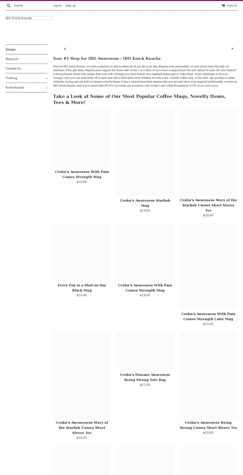 ibdknickknacks.com shopify website screenshot