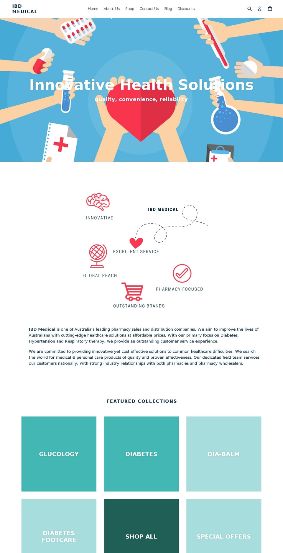 ibdmedical.com.au shopify website screenshot