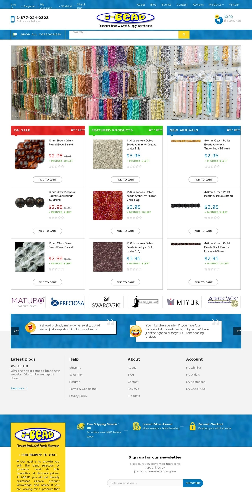 ibeadcanada.com shopify website screenshot