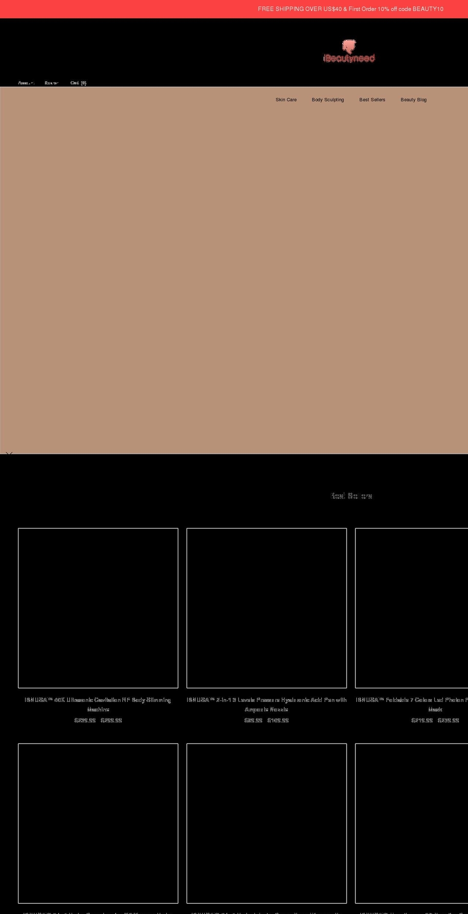 ibeautyneed.com shopify website screenshot