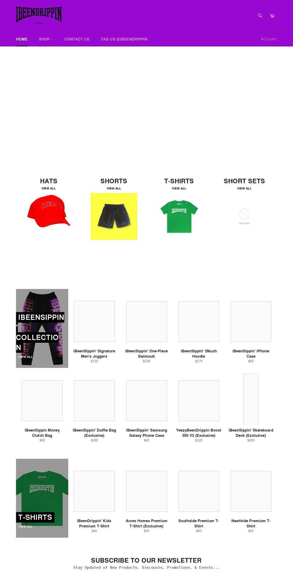 ibeendrippin.com shopify website screenshot