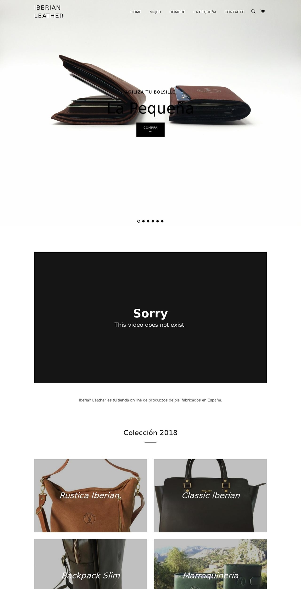 iberianleather.com — Shopify storefront screenshot