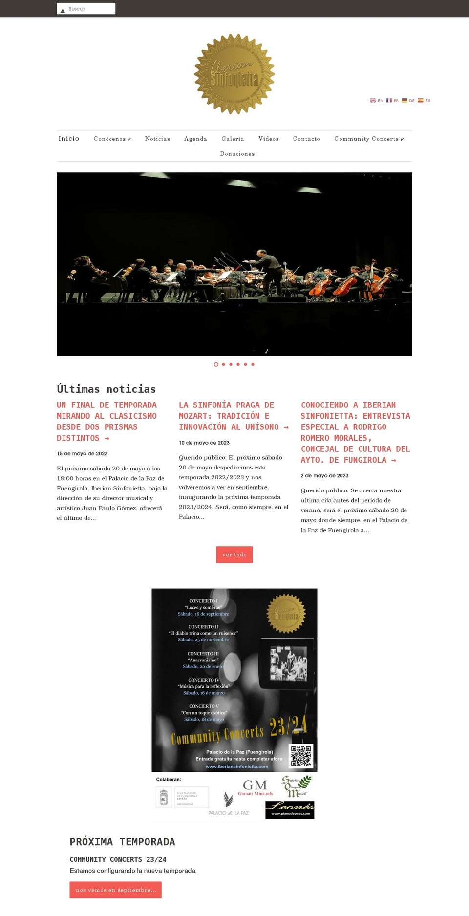 iberiansinfonietta.com shopify website screenshot