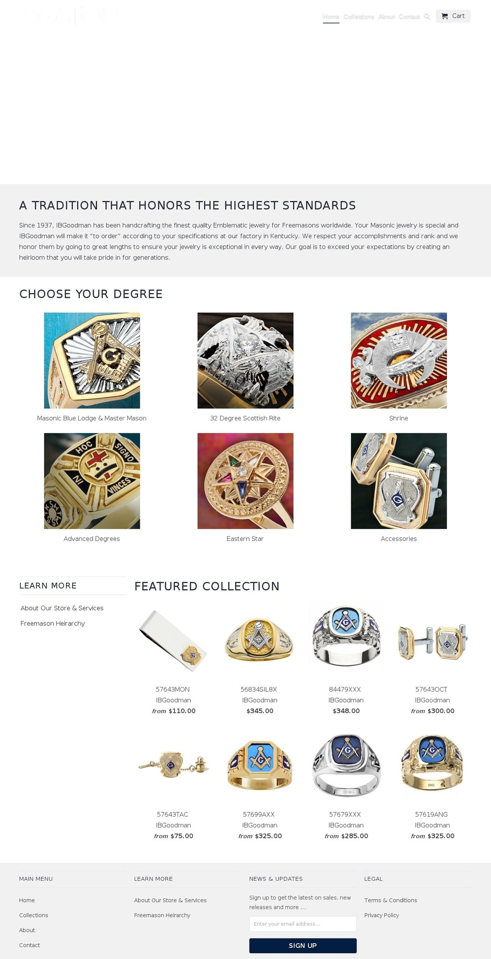 ibgstore.com — Shopify storefront screenshot
