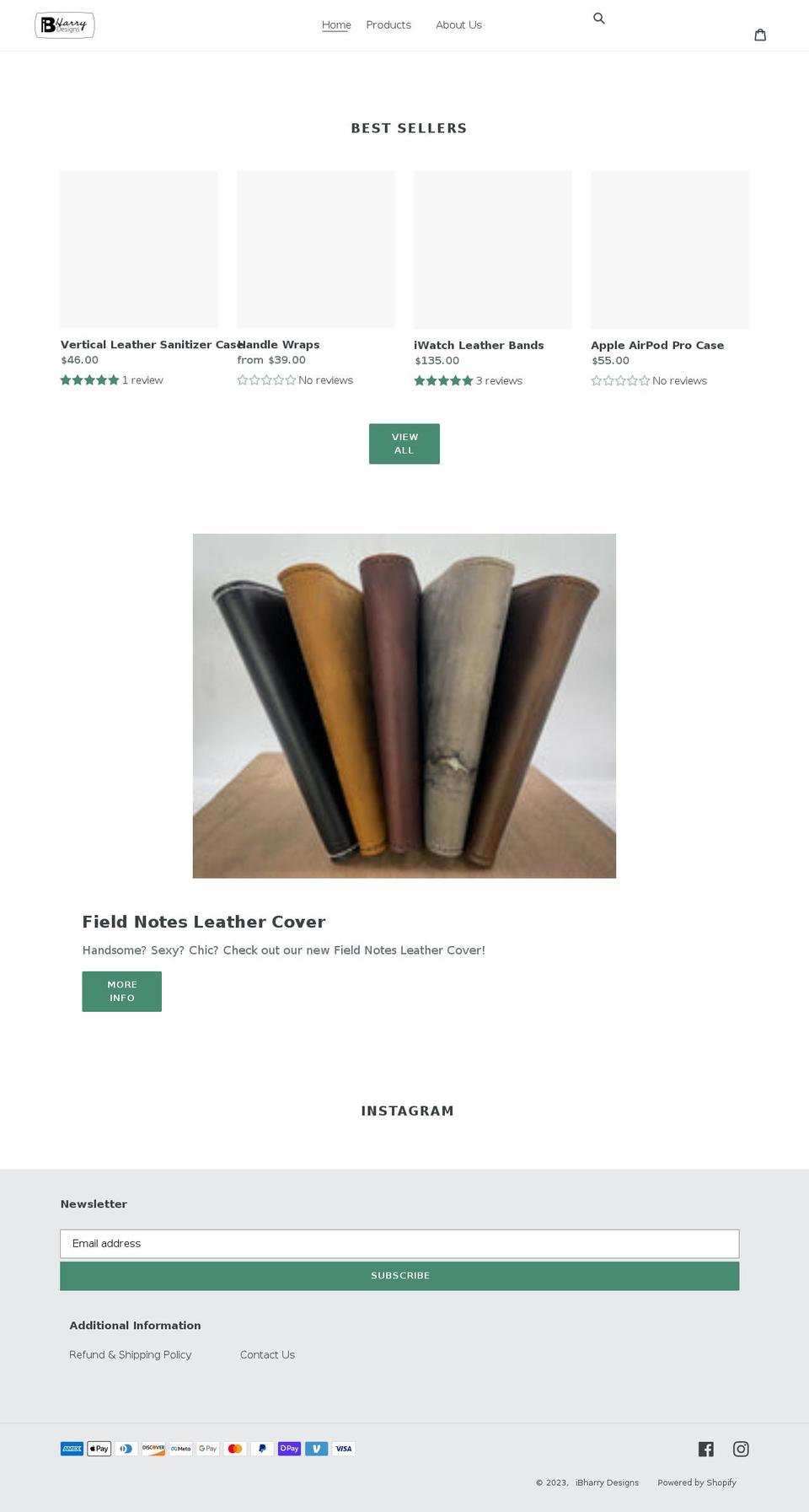 ibharry.com shopify website screenshot