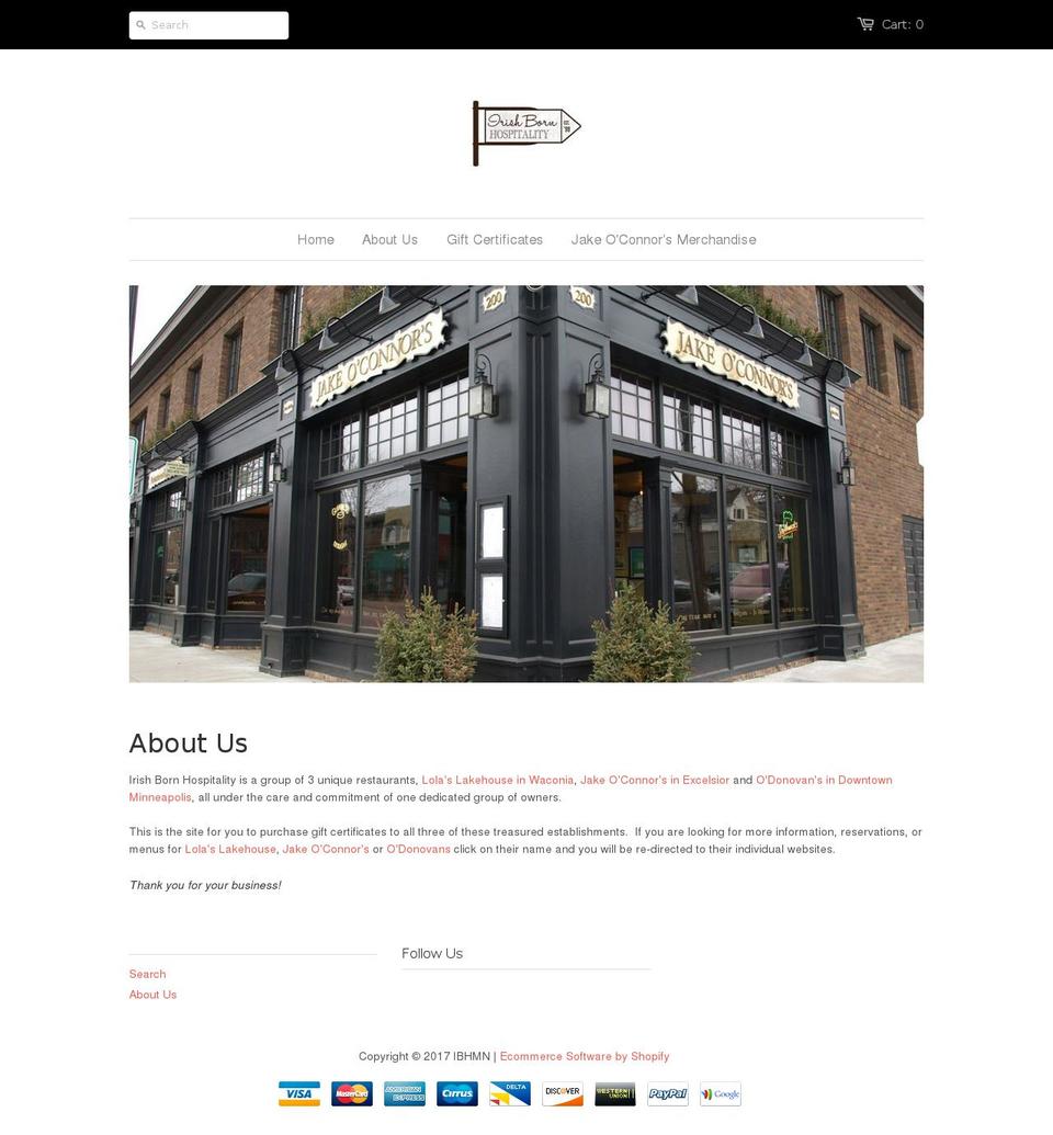 ibhmn.com shopify website screenshot