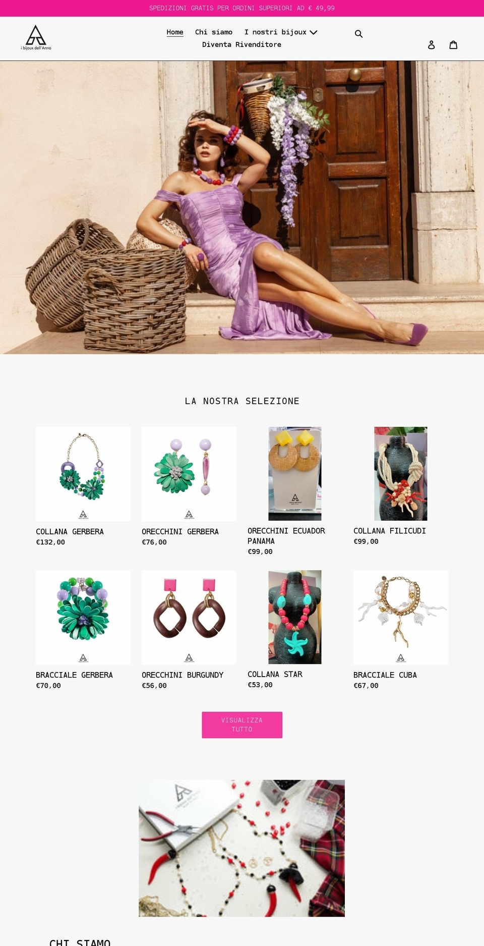 ibijouxdellanno.it shopify website screenshot