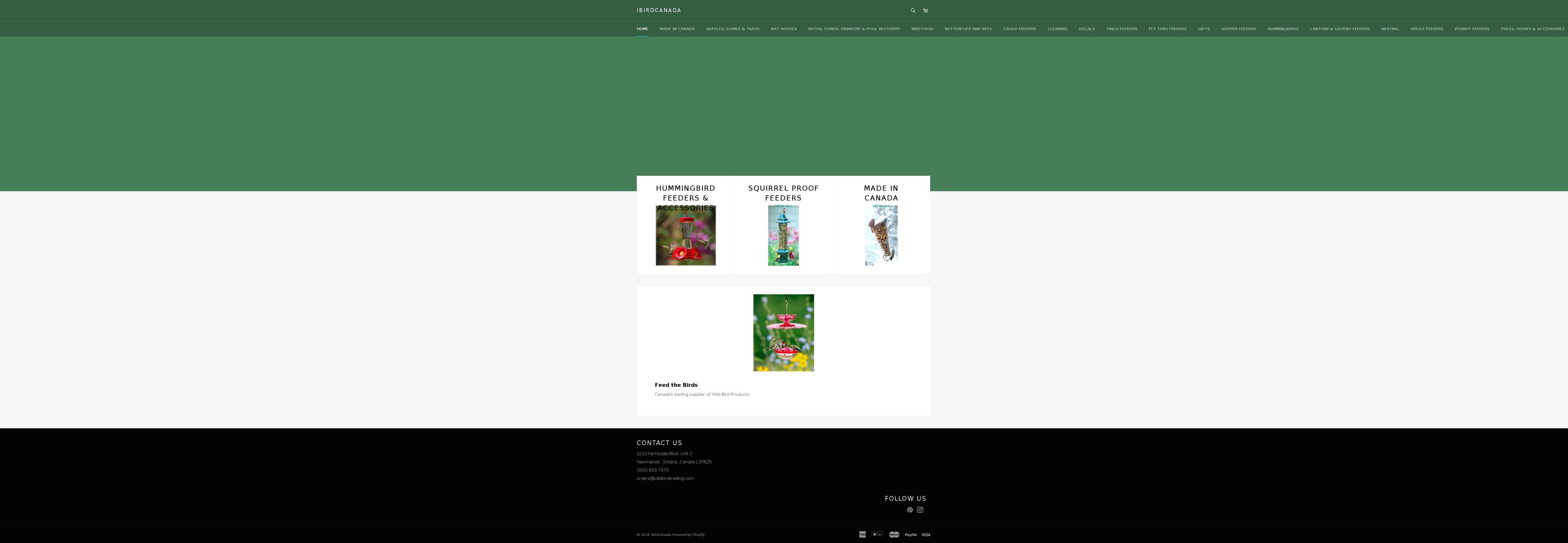 ibird.ca shopify website screenshot