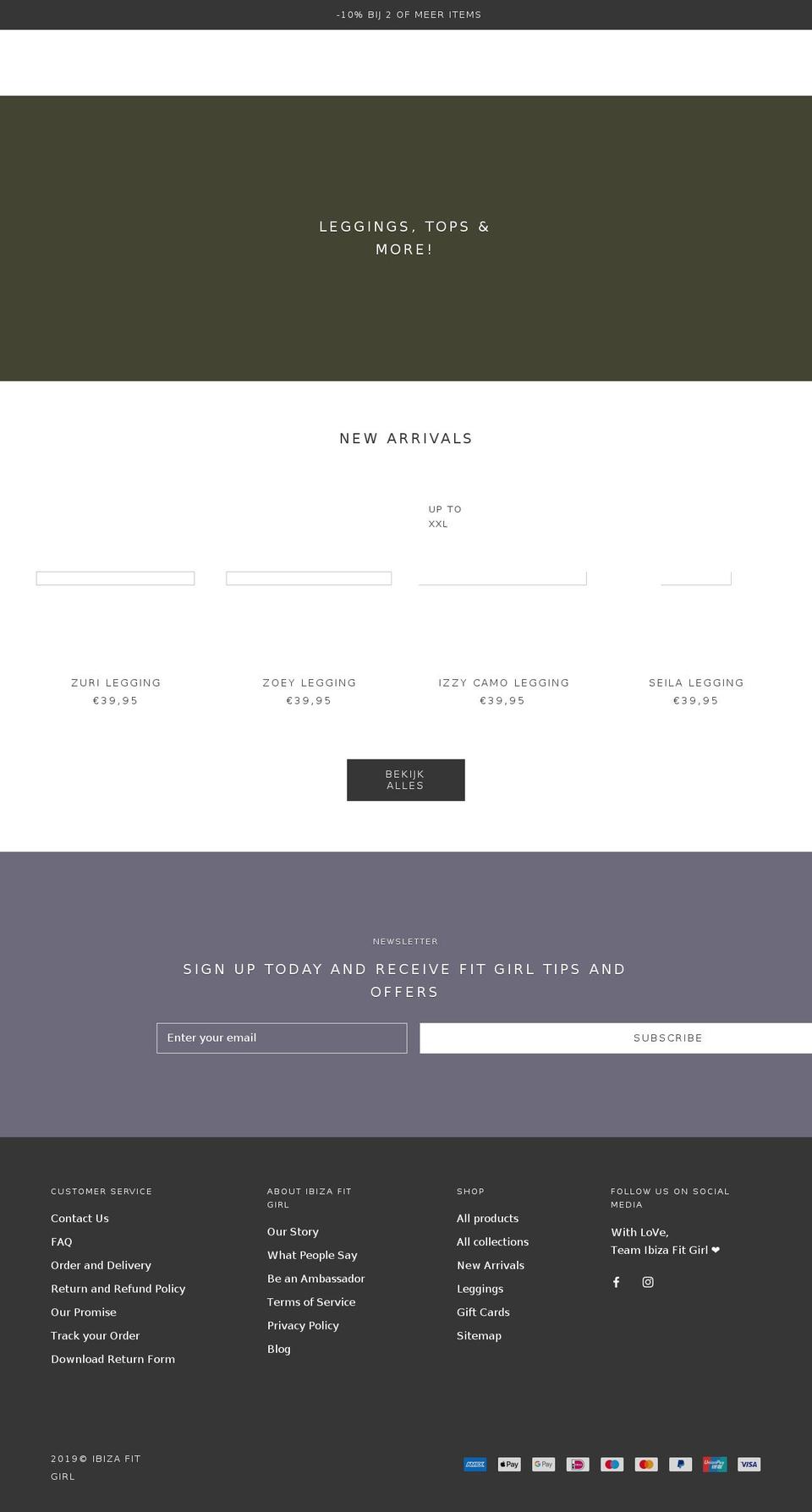 ibizafitgirl.com — Shopify storefront screenshot