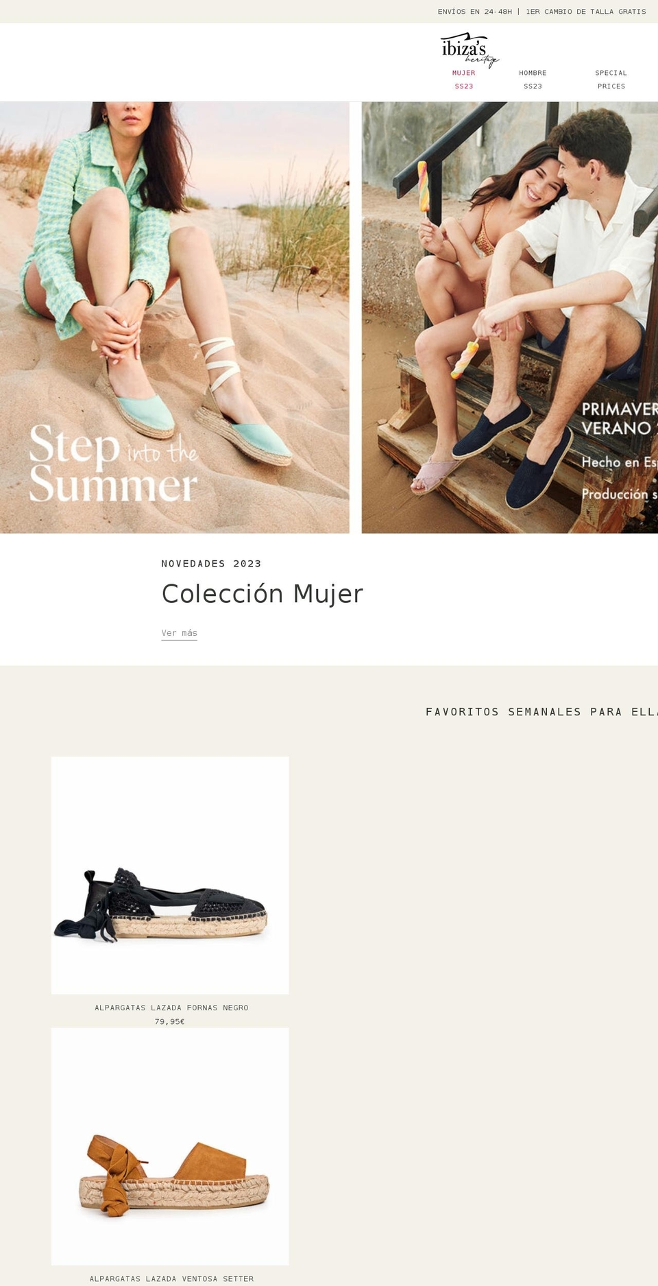 VERANO Shopify theme site example ibizasheritage.com