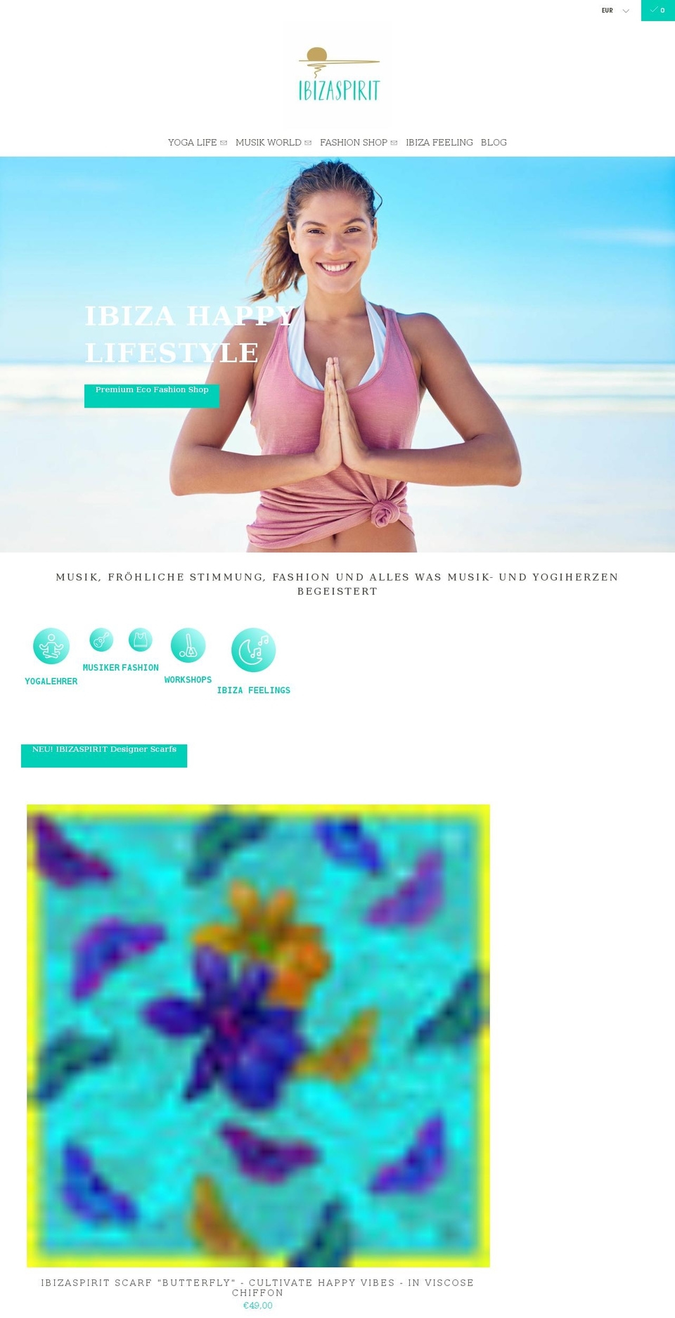 ibizaspirit.es shopify website screenshot