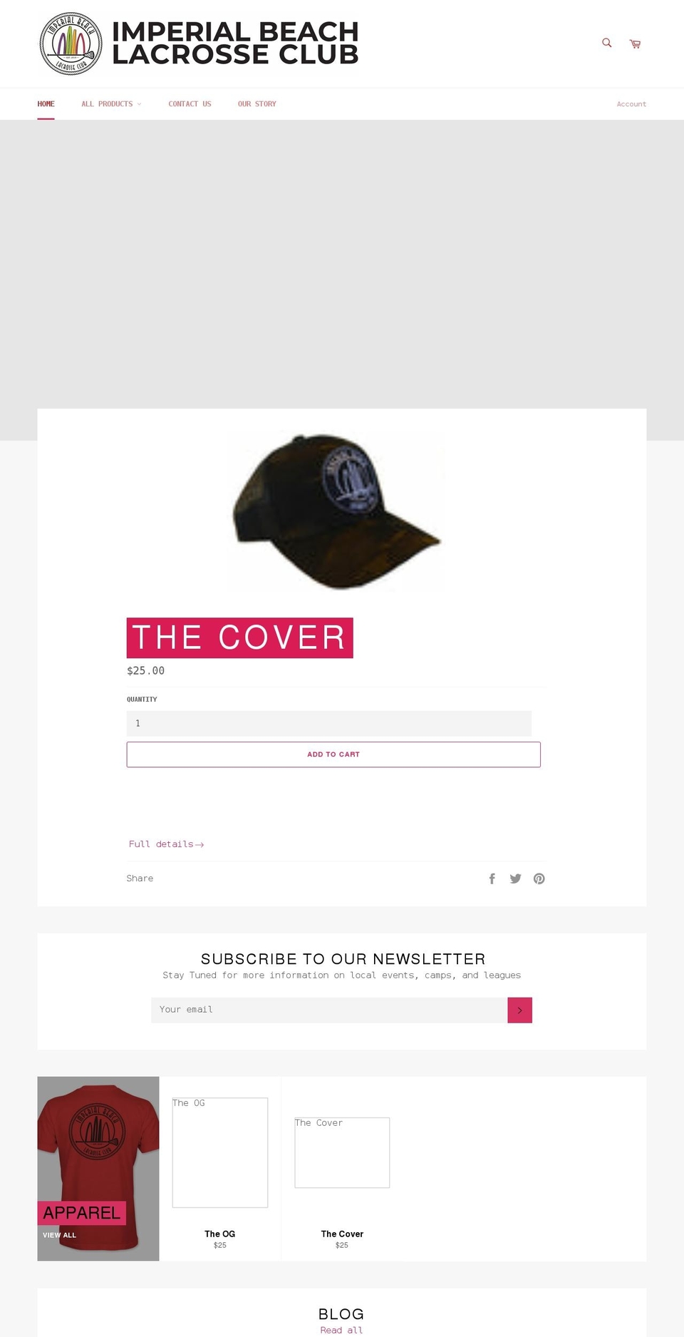 iblacrosseclub.com shopify website screenshot