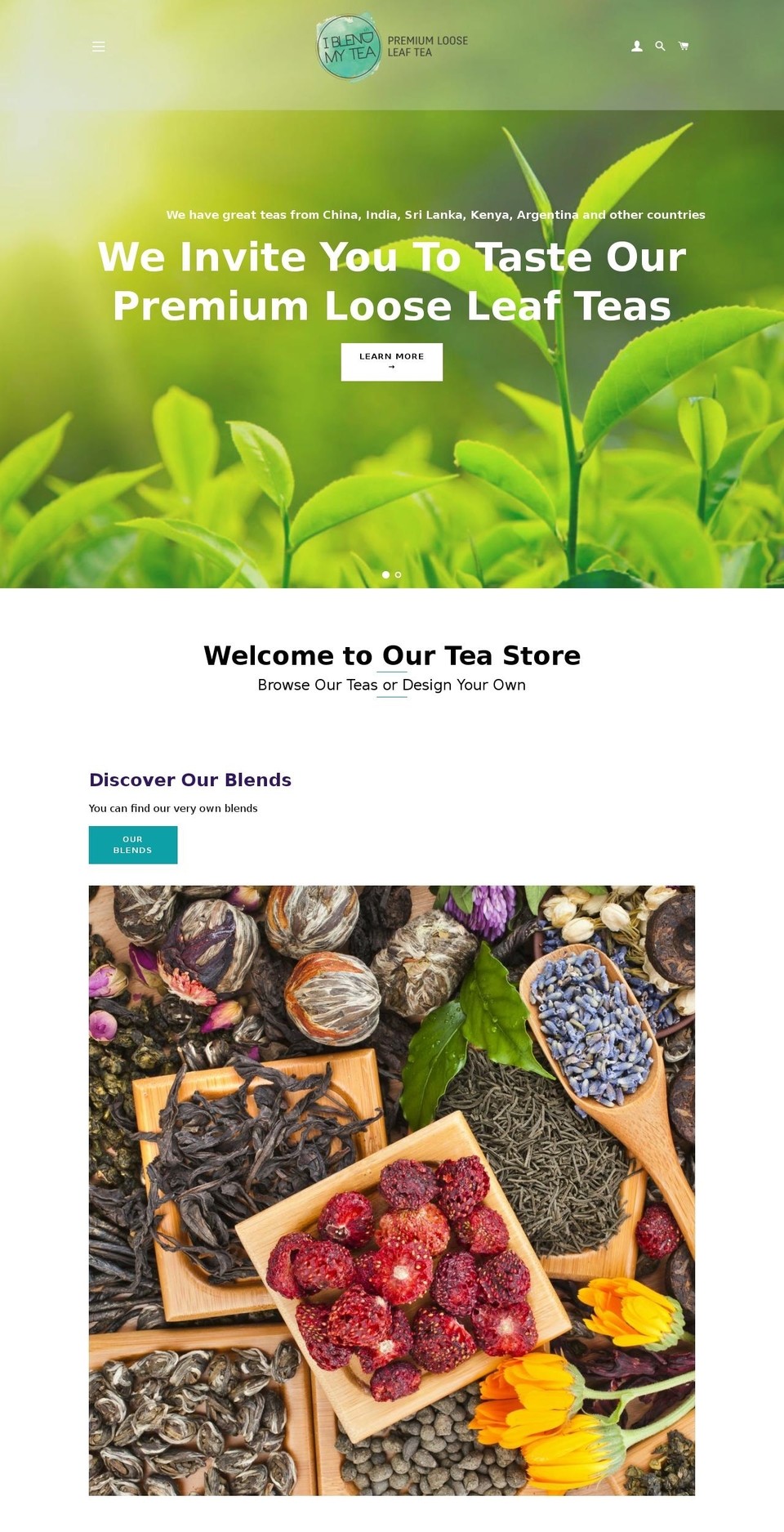 iblendmytea.com shopify website screenshot