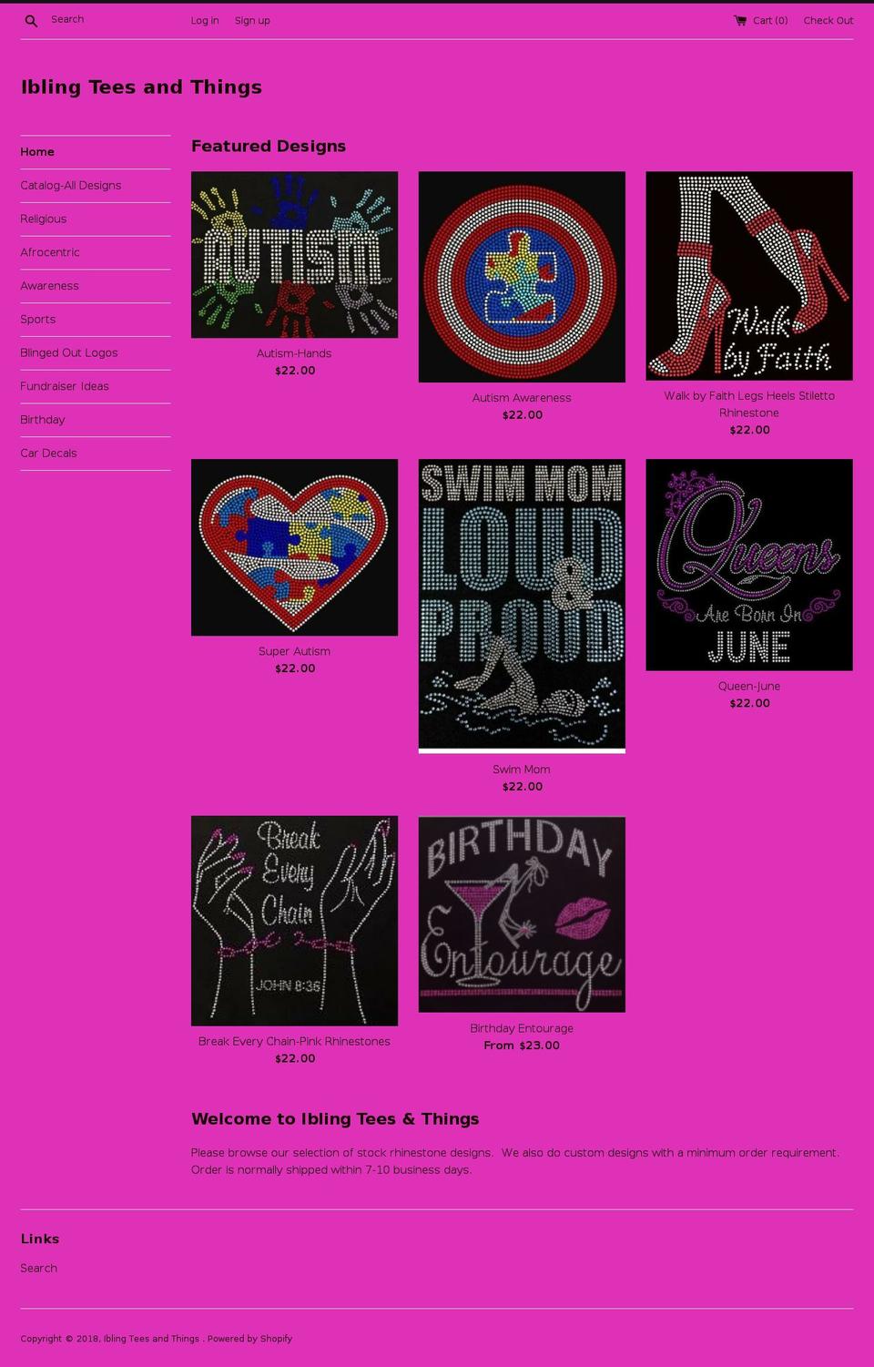 iblingtees.com — Shopify storefront screenshot