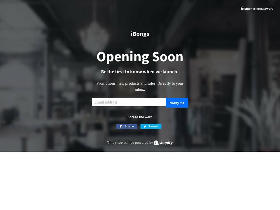 ibongs.com — Shopify storefront screenshot