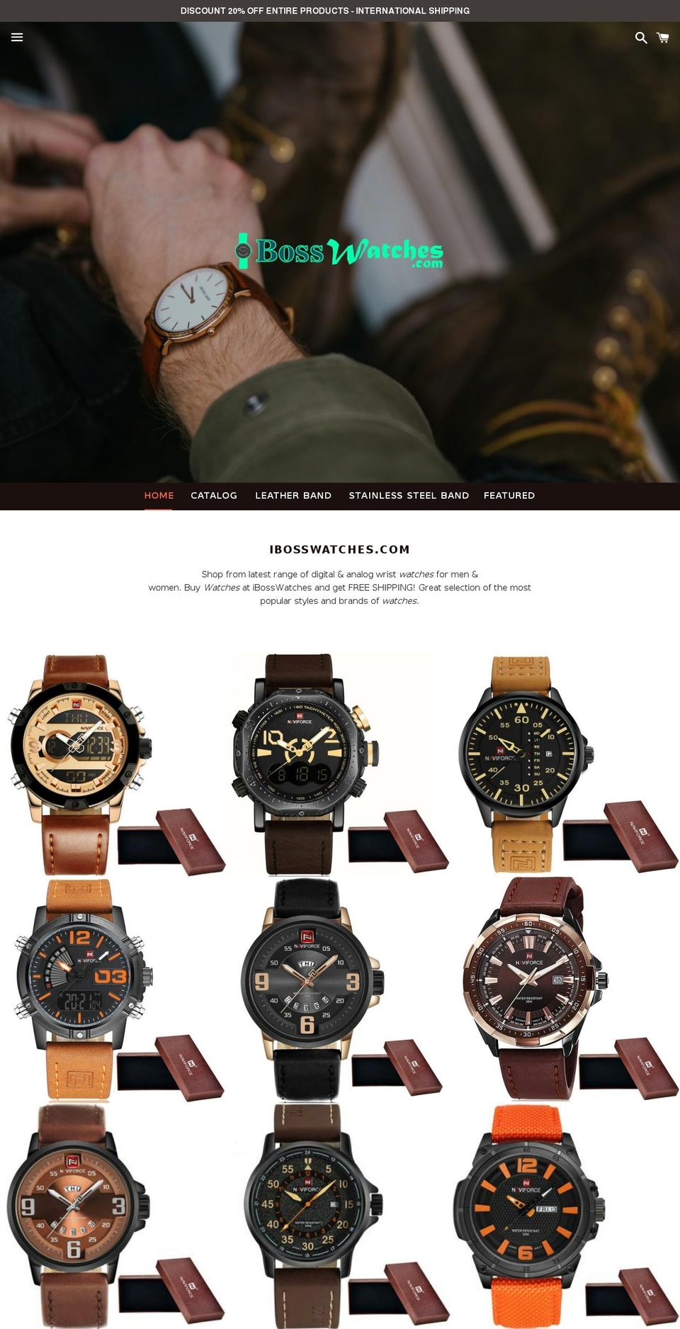 ibosswatches.com shopify website screenshot