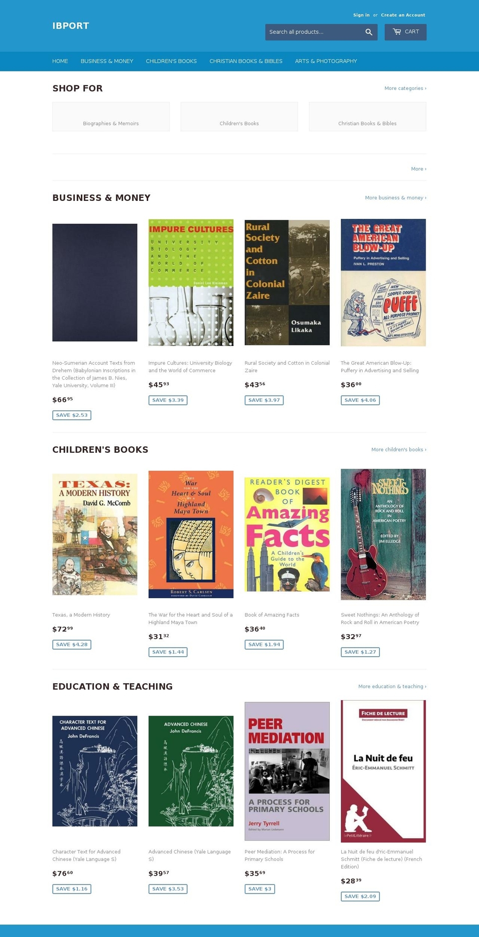 ibport.com — Shopify storefront screenshot